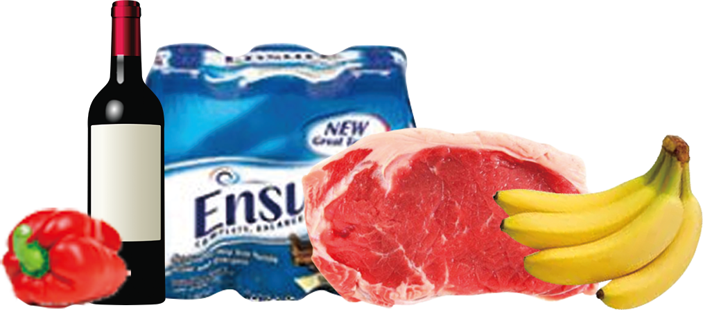 A selection of groceries